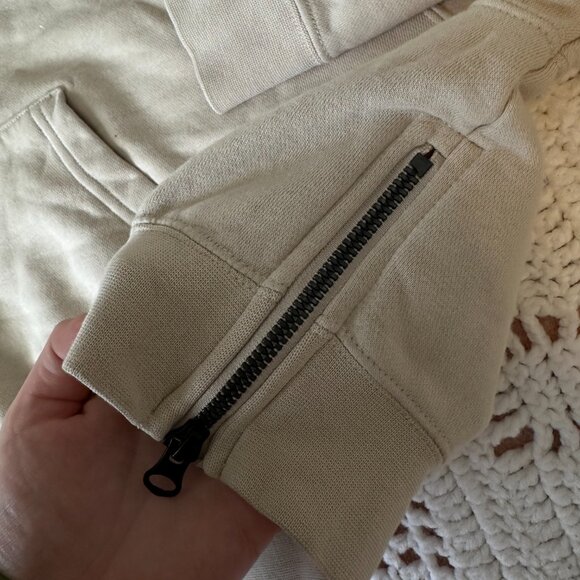 Nike Side-Zip Cropped Hoodie - Stone - Picture 7 of 11